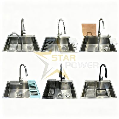 Guter Preis 1.8mm Verdickter 304/316 Edelstahl Küchenspüler mit 25-30cm tiefem Becken Unterbau Einzel-/Doppelschale Online