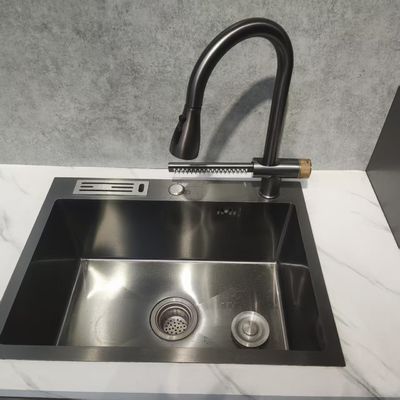 Guter Preis Handgefertigte Küchenspüle aus Edelstahl mit integriertem Design in zwei Schritten und Lebensmittelqualität 304/316 aus Edelstahl Online