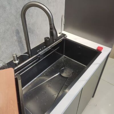 Guter Preis High-Precision CNC bearbeitet Hitzebeständig 316L Edelstahl Küchenwaschbecken mit 250-300mm Schüssel Tiefe und 1,2-1,5mm Panel Dicke Online