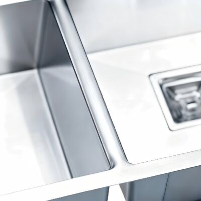 Guter Preis STAR POWER Premium 304 Edelstahl Doppelspülbecken mit ausziehbarer Armatur für effizientes Küchen-Workflow Online