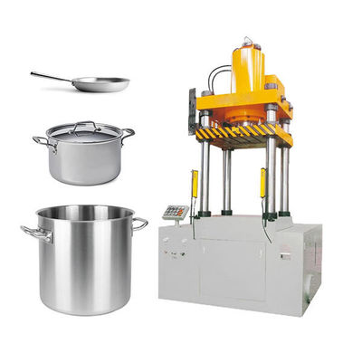 Guter Preis Halbautomatische 4-Säulen-Kochwaren-Produktionslinie 500 Tonnen Hydraulikpresse Maschine Tiefenziehung für Kochwaren Topf und Pfanne Online