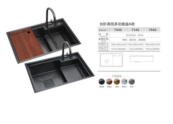 Smart Black Nano Whale Wasserfall Einfach-Slot Honighalm Waschbecken Waschbecken Waschbecken Montage Halter Waschbecken Zubehör