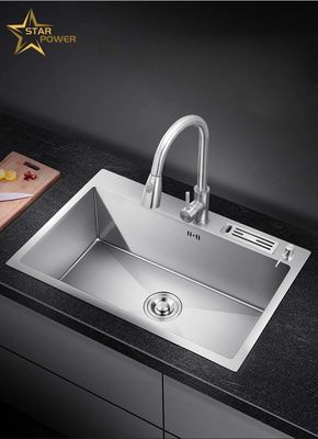 304 Handgemachte Spüle für 1100x1100 mm Bodenfläche