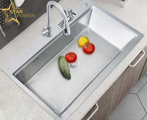Multi-Gauge robuste Handspüle aus Edelstahl für Heimküchen