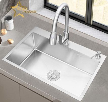 Multi-Gauge robuste Handspüle aus Edelstahl für Heimküchen