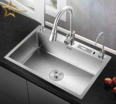Multi-Gauge robuste Handspüle aus Edelstahl für Heimküchen