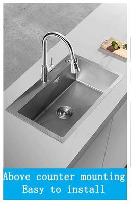 Hand geschliffen Oberfläche glatt ohne rau Edelstahl Küchenwaschbecken