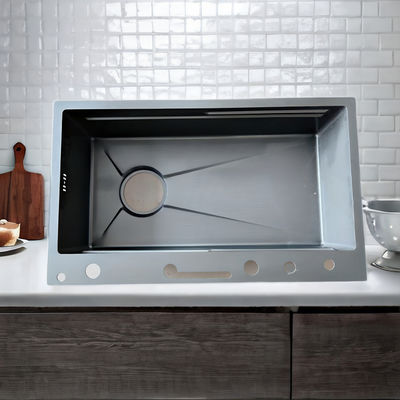 Graue Trennwand-Küchenspüle für moderne Küchen