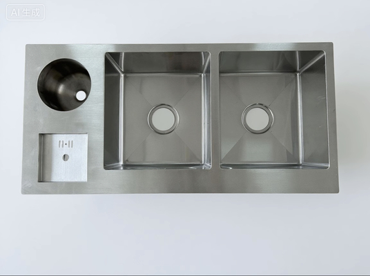 304 Edelstahl Doppelspülbecken für die Küche mit Zubehör