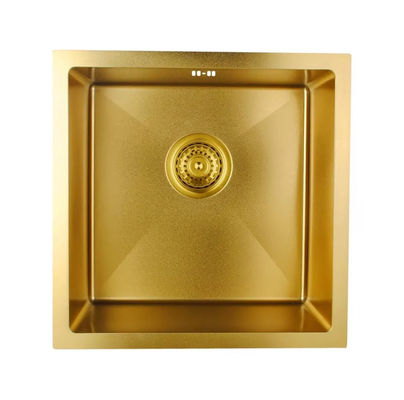 Qualität Unterbau- & Aufsatzspüle-kompatibel SUS304 lebensmittelechter (18/8) Edelstahl Gold Quadratische Küchenspüle | Individuelle Stahlstärke verfügbar | Individuelle Beckentiefe verfügbar | Rostfrei & Korrosionsbeständig Fabrik