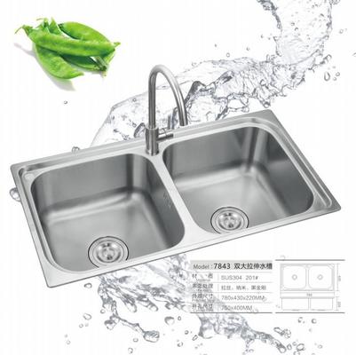 Guter Preis 304 Edelstahl Einzelbecken Küchenspüle Unterbau oder Aufliegmontage Online