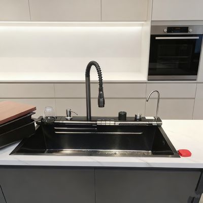 Qualität Unter- und Obermontage Kompatible Edelstahl-Küchenwaschbecken 900 mm × 550 mm mit integriertem Wasserhahn. Fabrik