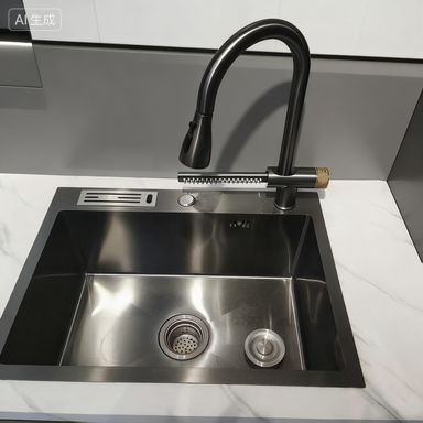 Qualität Ultra-strapazierfähiges Küchenspülbecken-Set aus Edelstahl mit integriertem Wasserhahn | Individuelle Beckentiefe erhältlich | Individuelle Stahlstärke erhältlich Fabrik
