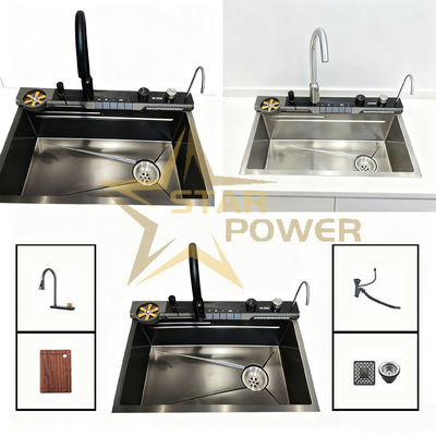 Hochtemperaturgehärtetes PVD-Handgefertigtes, verschleißfestes Doppelspülbecken mit lebensmittelechtem 304/316 Material