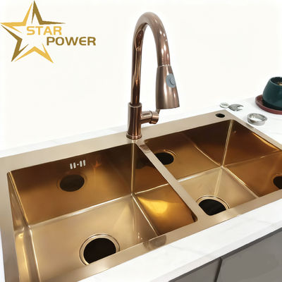 Guter Preis Bleifrei, ungiftig, aus Edelstahl 316 Handgefälschtes Küchenspülbecken mit geräumigem Design Online