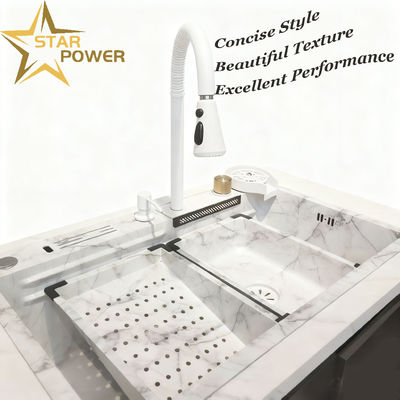 Handgefertigte Edelstahl-Küchenspüle mit Nano-Hydrophober Selbstreinigung und lebensmittelechtem 304/316 Material