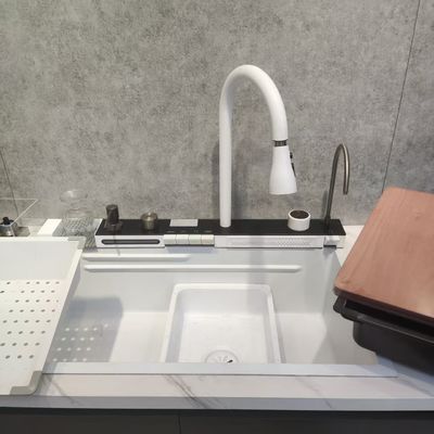 Handgefertigte Bionische Lotusblatteffekt Nano-oleophobes Einzel-/Doppelbecken-Spülbecken