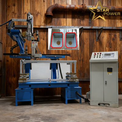 Automatische Vierseiten-Schweißmaschine mit SPS-CNC-System und Servomotor-Positionierung für Metallküchengeräteplatten