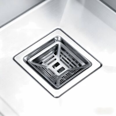 Original gebürstete Oberfläche Handgefertigte Doppelschale Waschbecken in 304 Edelstahl für moderne Küchen