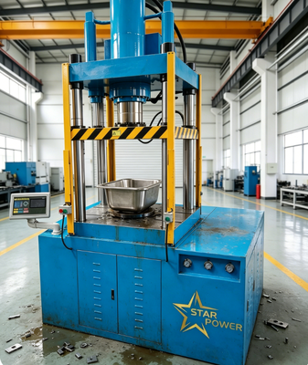 Guter Preis Viersäulen-Hydraulik-Tiefziehpressmaschine | Automatische Tiefformungsausrüstung für die Massenproduktionslinie für Küchenspülen aus Edelstahl 304 Online