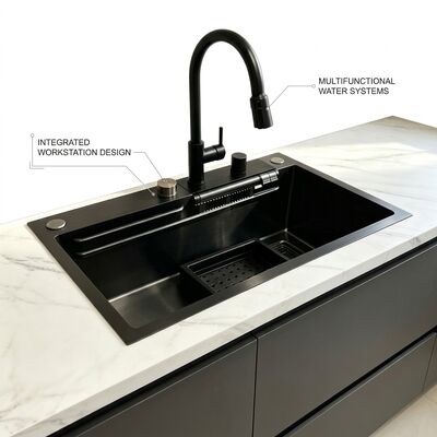 Guter Preis SUS304-Edelstahl-Doppelbecken-Küchenspüle, poliertes Aufsatzbecken, 700 mm, extra tiefes 10-Zoll-Becken Online