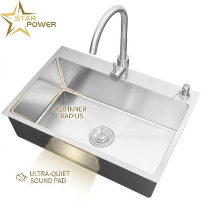 Qualität Aufsatzspüle / Einbauspüle Küchenspüle Lebensmittelqualität 304 Edelstahl Gleichgroße Doppelspülbecken Küchenspüle Handpoliert Einbau 900mm 250mm tiefe Spüle | Individuelle Spülentiefe verfügbar | Individuelle Stahlstärke verfügbar Fabrik