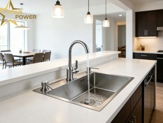 Guter Preis 316 Edelstahl Spülbecken mit zwei gleichen Becken, handpoliert, Aufsatzspüle, 800mm, 220mm tiefe Becken Online