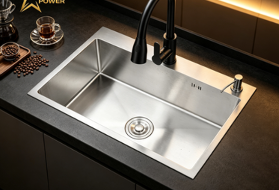 Qualität 316 Edelstahl Doppelschale Küchenspüler mit 220 mm Tiefenbecken und Top-Mount Design Fabrik