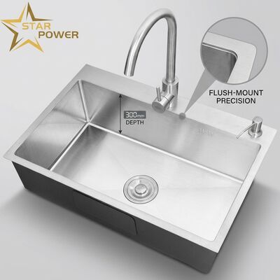 Guter Preis Unterbau-/Einbauspüle 18 Gauge 304 Edelstahl Haupt- und Zusatzbecken Spülbecken Goldfarben Unterbau 1000mm 300mm Extra-tiefes Becken | Individuelle Beckentiefe verfügbar | Individuelle Stahlstärke verfügbar Online