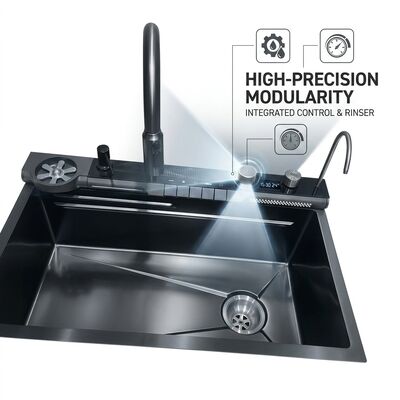 Guter Preis 33x22 Zoll Unterbau-Doppelspülbecken 304 Edelstahl 18 Gauge PVD Gunmetal-Finish Online