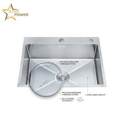 Qualität 32 Zoll Untermontage Einfach-Schüssel Küchenwaschbecken 304 Edelstahl 16 Gauge Commercial Grade mit Abflussbrett Fabrik