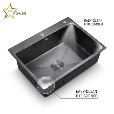 Qualität 16 Gauge 304 Stainless Steel Double Bowl Kitchen Sink Drop-in 33x22 Inch 9 Inch Deep Basin Brushed Finish Fabrik