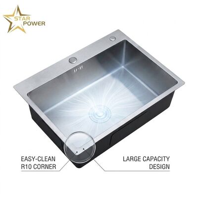 Qualität 16 Gauge 304 Stainless Steel Deep Single Bowl Kitchen Sink Undermount 30x18 Inch 10 Inch Basin Brushed Finish Fabrik