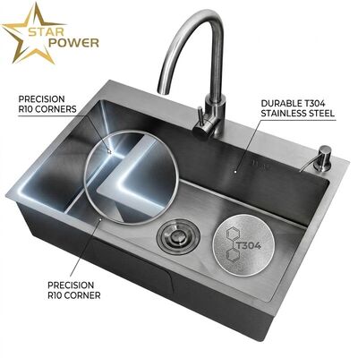Guter Preis Round 15 Inch Bar Prep Sink SUS304 Handmade 22 Gauge Single Bowl Undermount online