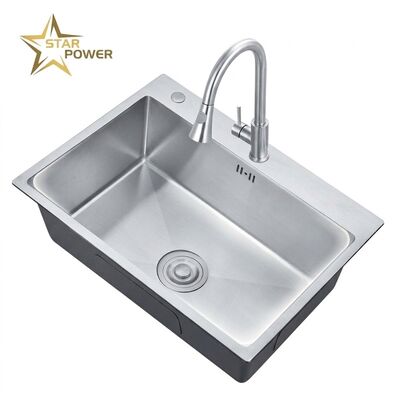 Guter Preis Nano 25x22 Drop-In Kitchen Sink SUS304 Antibacterial Single Bowl 18 Gauge online