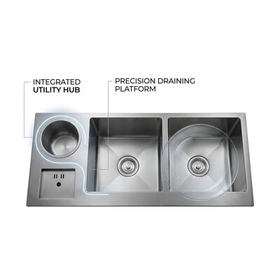 Guter Preis Farmhouse 28x19 Workstation Kitchen Sink SUS304 16 Gauge with Cutting Board Online