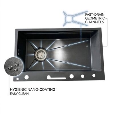 Guter Preis 33 Inch Corner Kitchen Sink Double Bowl SUS304 18 Gauge Space Saving Handmade Online