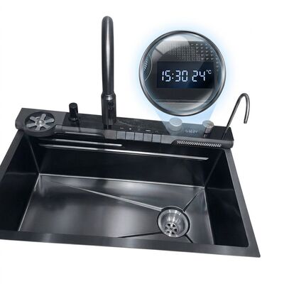 Guter Preis 24 Inch Handmade Single Bowl Undermount Kitchen Sink 16 Gauge Gunmetal PVD Online