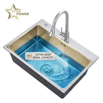 Qualität 20 Inch Bar Prep Undermount Single Bowl Kitchen Sink 18 Gauge Nano Black Coating Fabrik