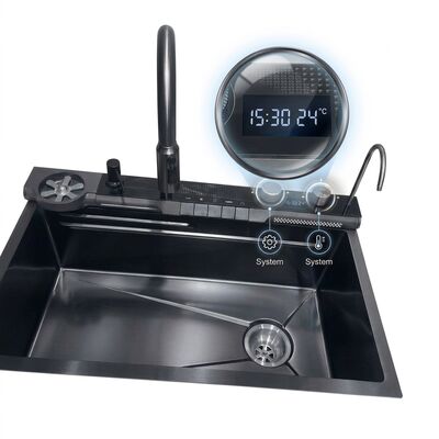 Guter Preis 32 Inch PVD Gunmetal Undermount Single Bowl Kitchen Sink 16 Gauge with Cutting Board Online