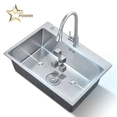 Guter Preis 24 Inch Undermount Single Bowl Kitchen Sink SUS304 18 Gauge with Nano Coating Online