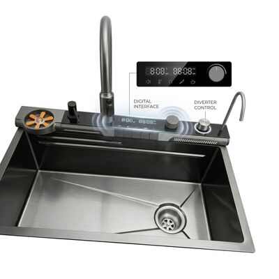 Guter Preis 32 Inch Drop-In Double Bowl Kitchen Sink SUS304 20 Gauge with Glass Cover Online