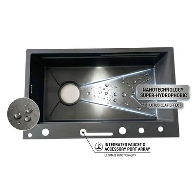 Qualität 33 Inch Undermount Double Bowl Kitchen Sink 50/50 SUS304 18 Gauge with Bottom Grids Fabrik